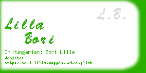 lilla bori business card